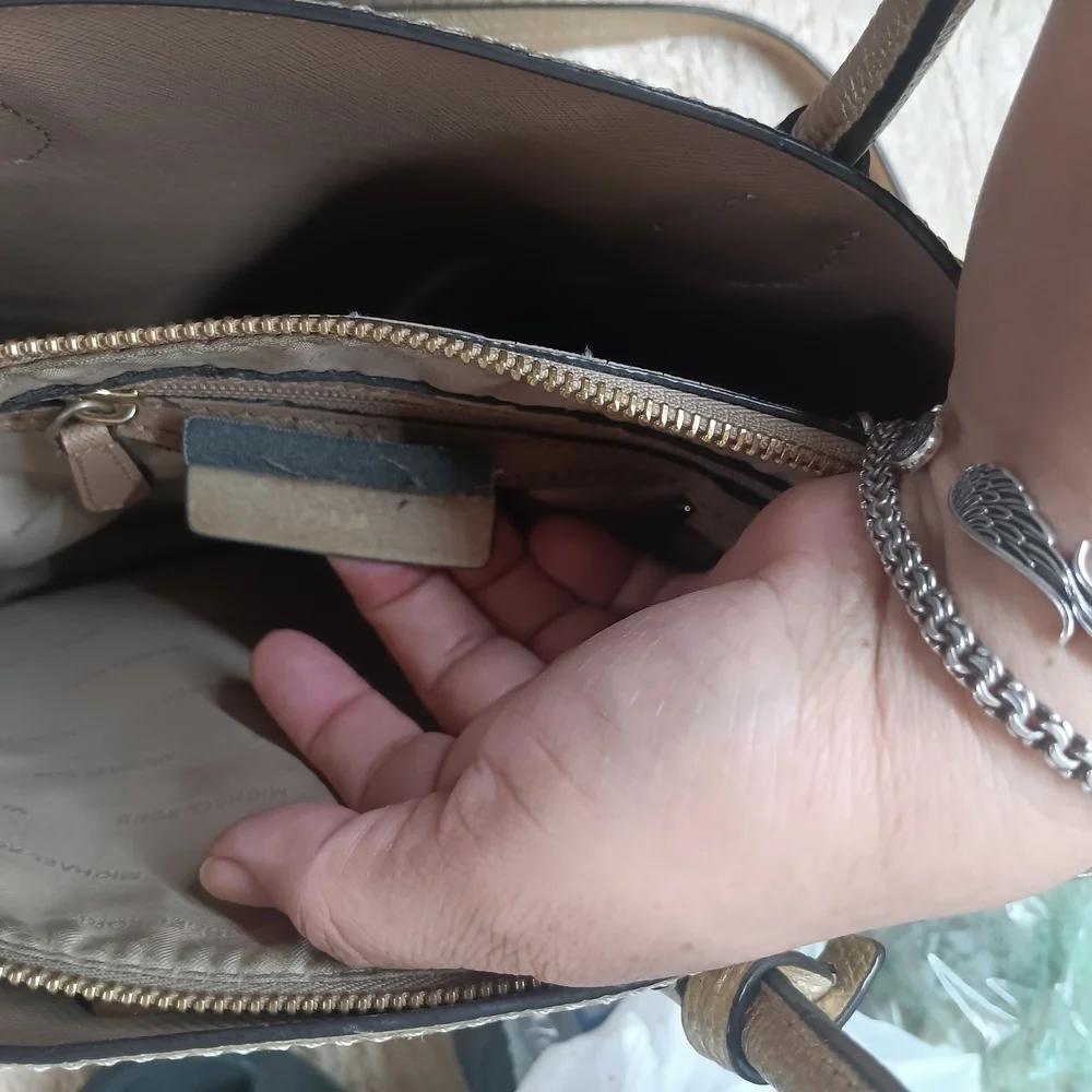 Michael Kors Gold Leather Tote Bag
